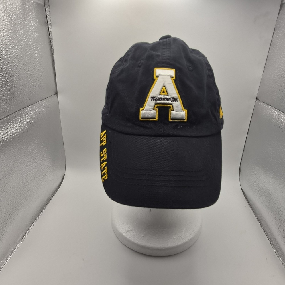 Appalachian State‎ Mountaineers Black Adjustable Strapback Hat Russell Athletic